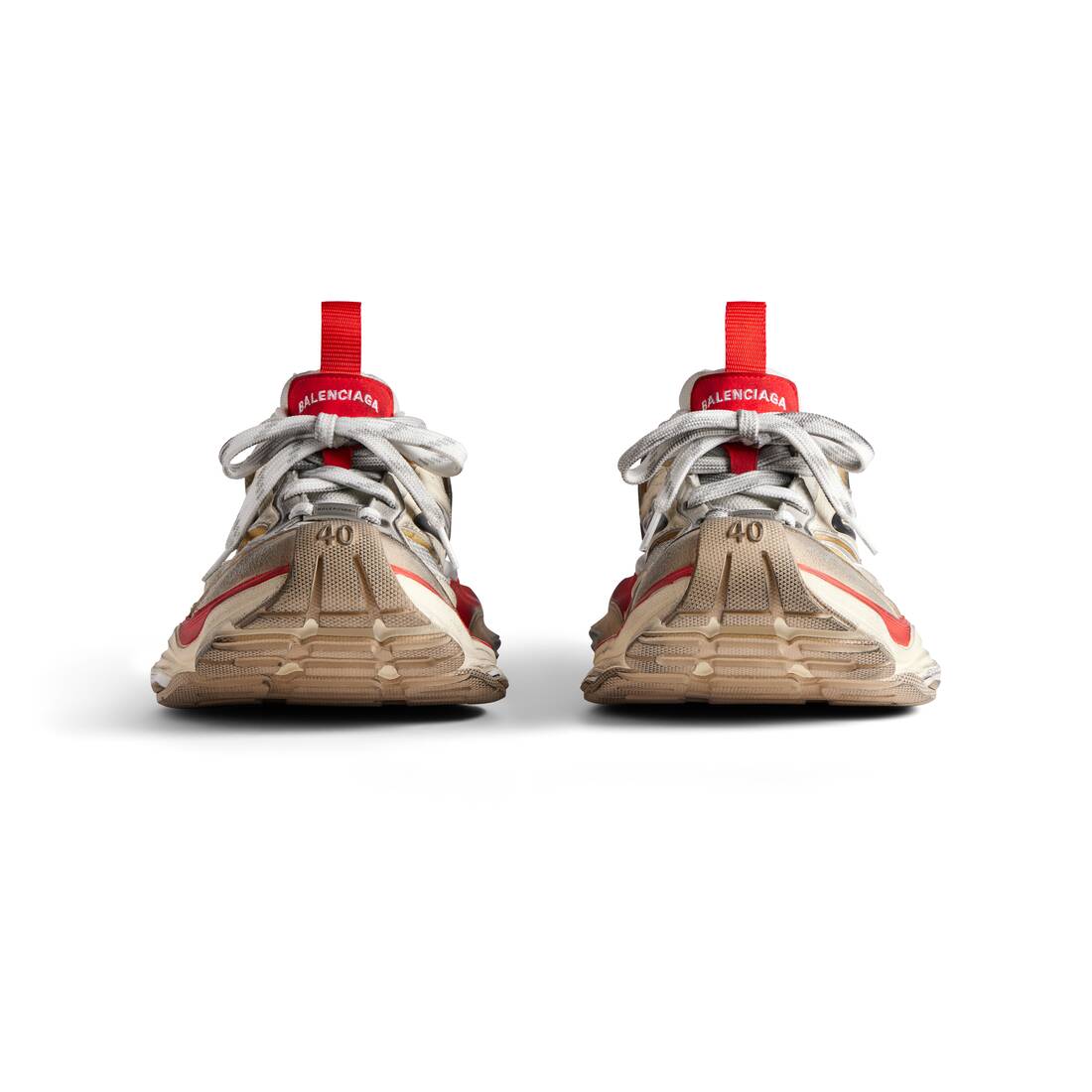 Men’s Cargo Sneaker  in Beige/grey/red - Image 3